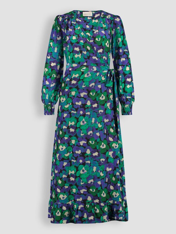 Ontdek de Natalia viscosemix overslagjurk met print van Fabienne Chapot in de kleur groen bij Orangebag. Op werkdagen voor 21:45 besteld, morgen in huis.