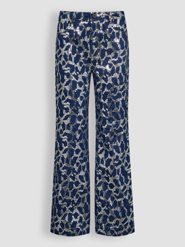 Ontdek de Segal high waist wide leg jeans met pailletten van Co'Couture in de kleur donkerblauw bij Orangebag. Op werkdagen voor 21:45 besteld, morgen in huis.
