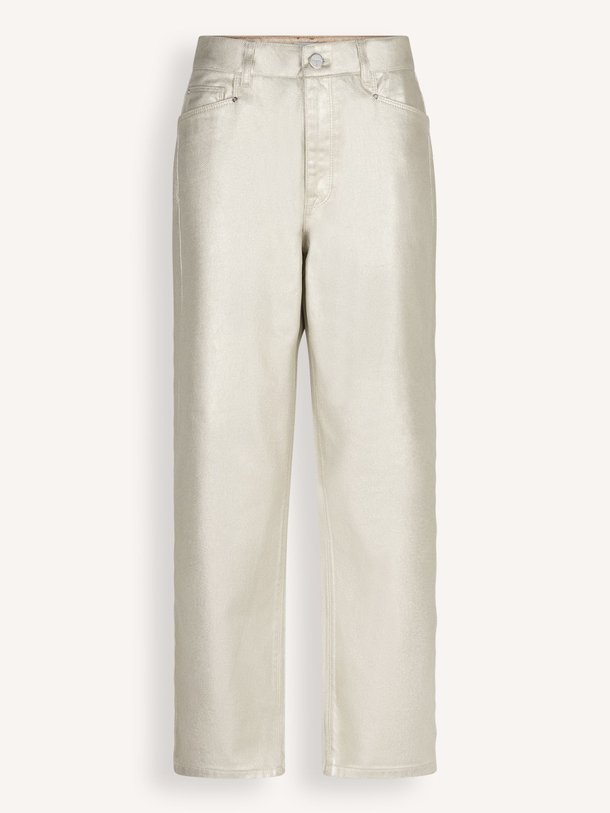 Ontdek de Axelle high waist metallic straight fit jeans van Dante 6 in de kleur champagne bij Orangebag. Op werkdagen voor 21:45 besteld, morgen in huis.