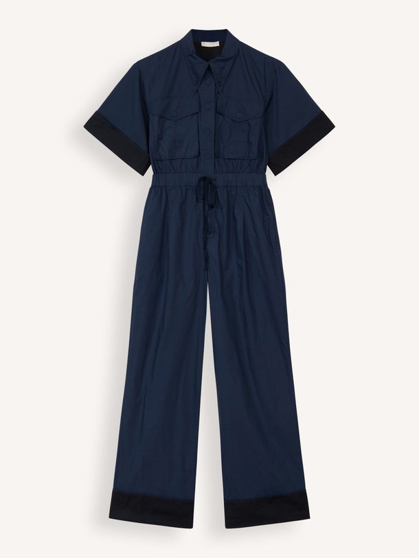Ontdek de Franz katoenen jumpsuit van Ulla Johnson in de kleur donkerblauw bij Orangebag. Op werkdagen voor 21:45 besteld, morgen in huis.