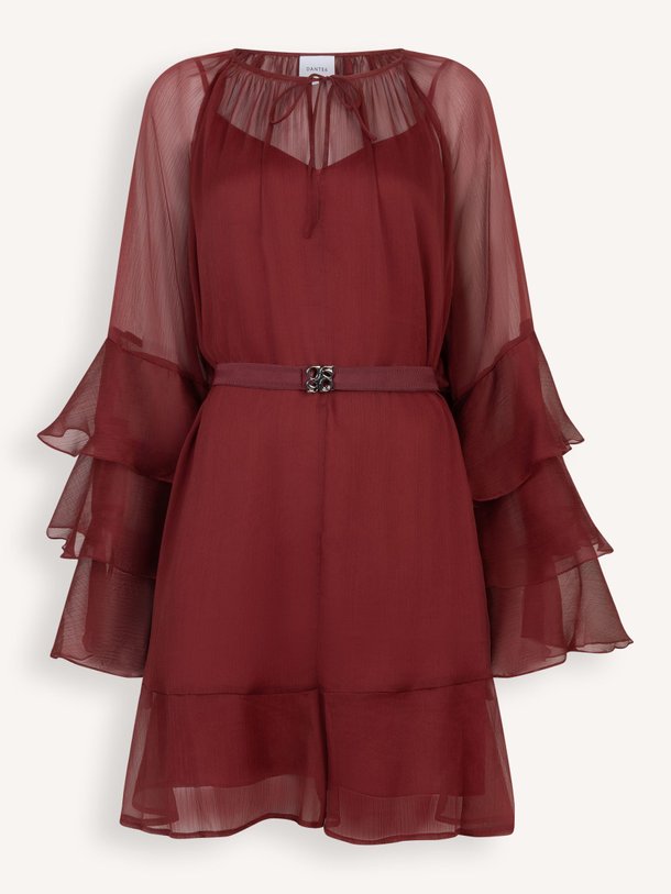 Ontdek de Solstice geweven boho jurk met riem van Dante 6 in de kleur Bordeauxrood bij Orangebag. Op werkdagen voor 21:45 besteld, morgen in huis.