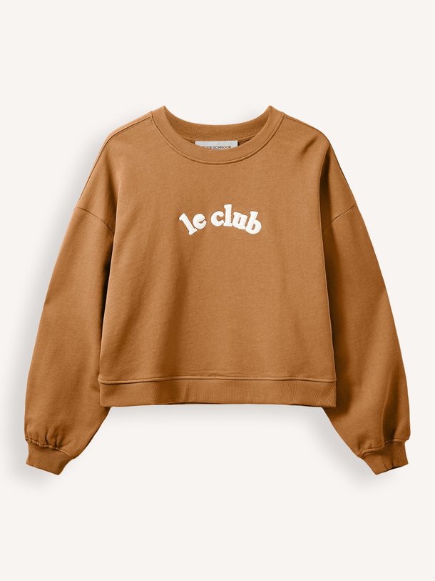 Ontdek de Elin katoenmix sweater van Sofie Schnoor in de kleur Bruin bij Orangebag. Op werkdagen voor 21:45 besteld, morgen in huis.