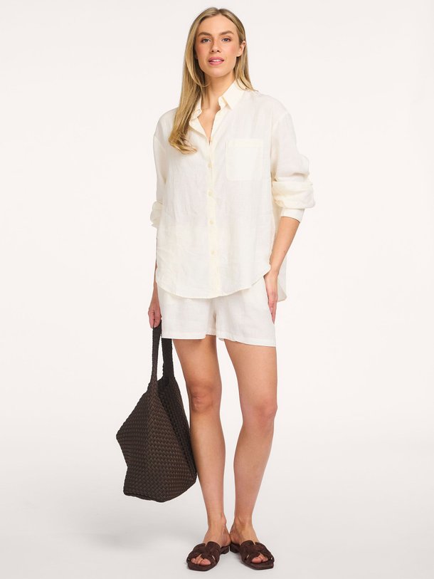 Ontdek de Linnen short van Colorful Standard in de kleur Off-white bij Orangebag. Op werkdagen voor 21:45 besteld, morgen in huis.