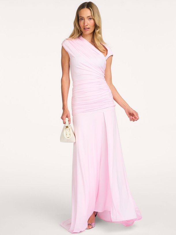 Ontdek de Viscosemix maxi jurk van Self Portrait in de kleur Roze bij Orangebag. Op werkdagen voor 21:45 besteld, morgen in huis.