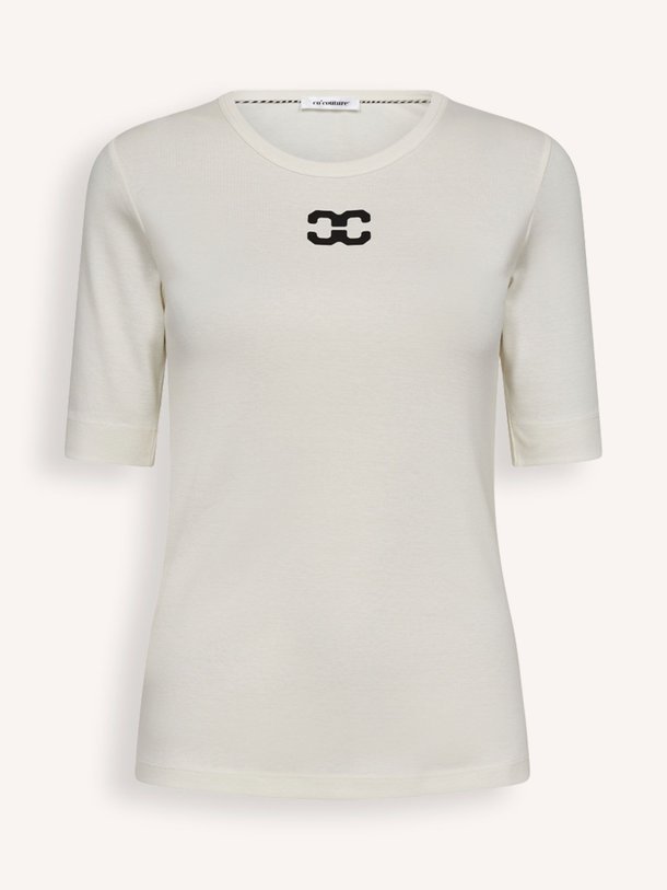 Ontdek de Granny organic cotton T-shirt met logo print van Co'Couture in de kleur off-white bij Orangebag. Op werkdagen voor 21:45 besteld, morgen in huis.