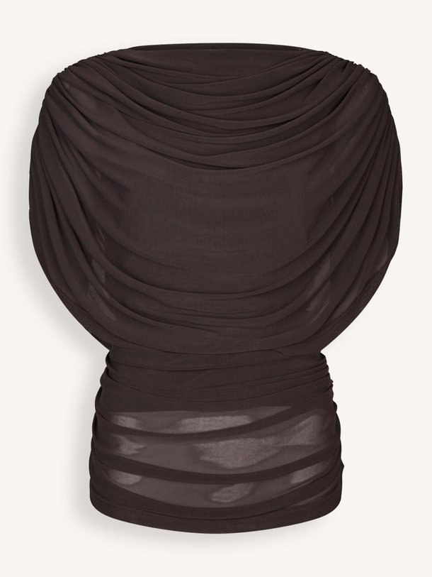 Ontdek de Cottuna geweven mesh top van Neo Noir in de kleur Donkerbruin bij Orangebag. Op werkdagen voor 21:45 besteld, morgen in huis.