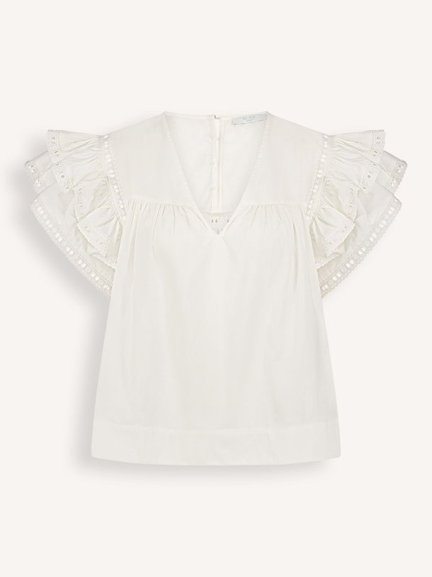 Ontdek de River katoenen poplin top van By-Bar in de kleur off-white bij Orangebag. Op werkdagen voor 21:45 besteld, morgen in huis.