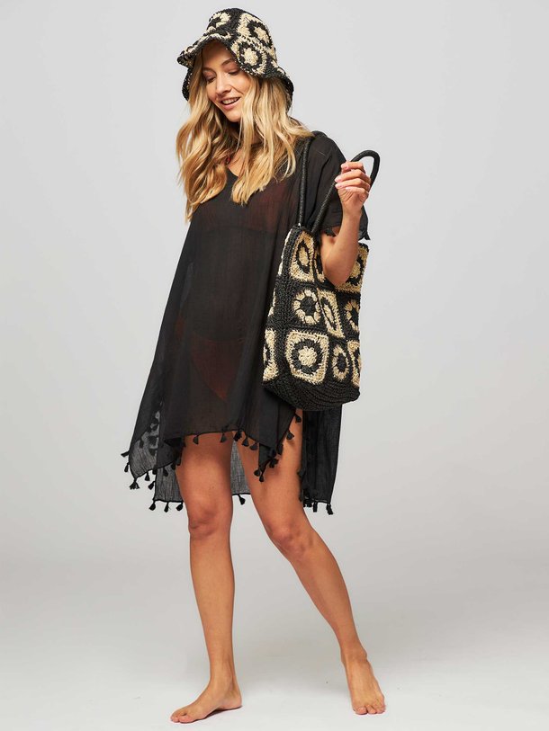 Ontdek de Amnesia katoenen kaftan van Seafolly in de kleur zwart bij Orangebag. Op werkdagen voor 21:45 besteld, morgen in huis.