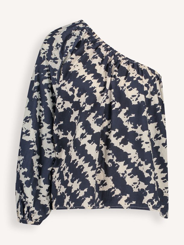 Ontdek de Stella katoenen one shoulder top met print van By-Bar in de kleur donkerblauw bij Orangebag. Op werkdagen voor 21:45 besteld, morgen in huis.