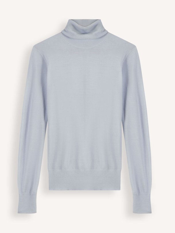 Ontdek de Water merino wollen coltrui van Laurence Bras in de kleur lichtblauw bij Orangebag. Op werkdagen voor 21:45 besteld, morgen in huis.