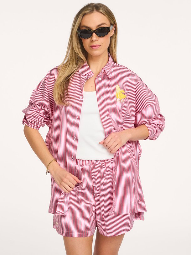 Ontdek de Lua katoenmix gestreepte blouse van Stieglitz in de kleur Rood bij Orangebag. Op werkdagen voor 21:45 besteld, morgen in huis.