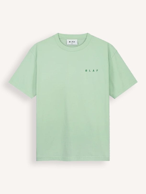 Ontdek de Spiral Face katoenen T-shirt met print van OLAF in de kleur groen bij Orangebag. Op werkdagen voor 21:45 besteld, morgen in huis.