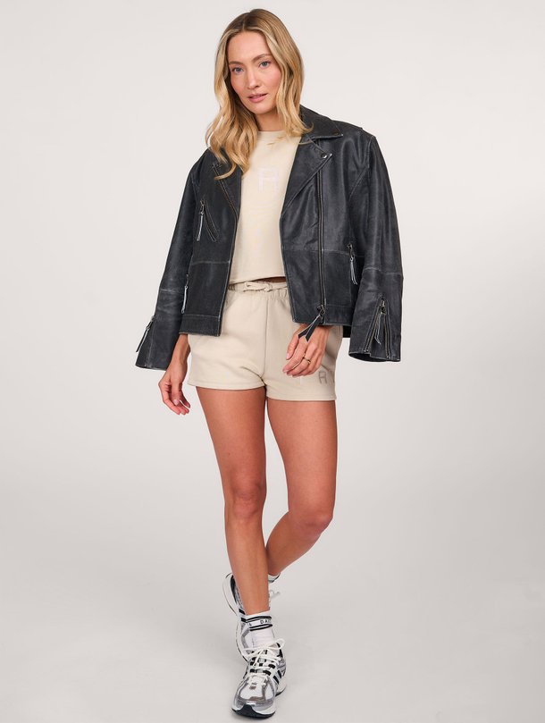 Ontdek de Ocresia katoenen logo sweatshort van Iro in de kleur crème bij Orangebag. Op werkdagen voor 21:45 besteld, morgen in huis.