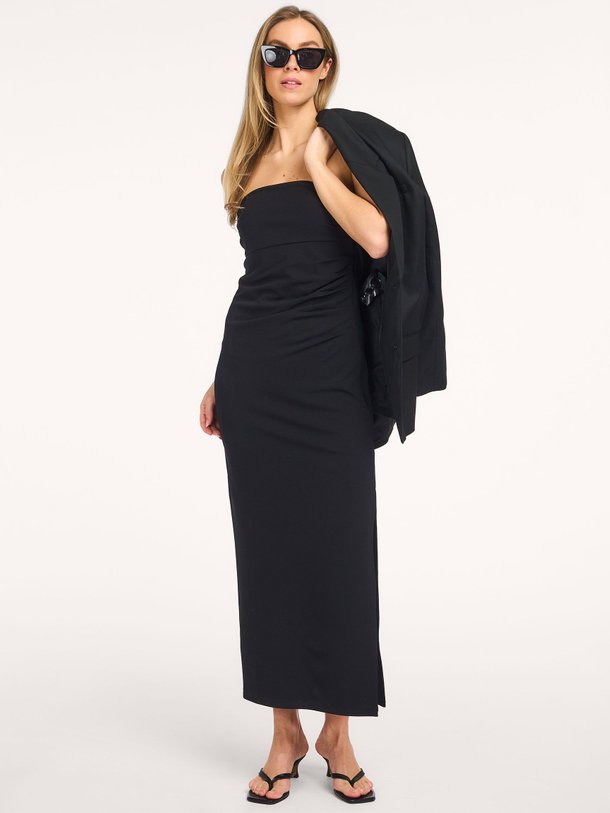 Ontdek de Falcon geweven strapless maxi jurk van Co'Couture in de kleur Zwart bij Orangebag. Op werkdagen voor 21:45 besteld, morgen in huis.