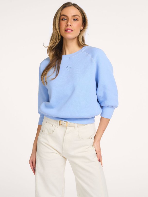 Ontdek de Katoenmix sweater van Summum in de kleur Lichtblauw bij Orangebag. Op werkdagen voor 21:45 besteld, morgen in huis.