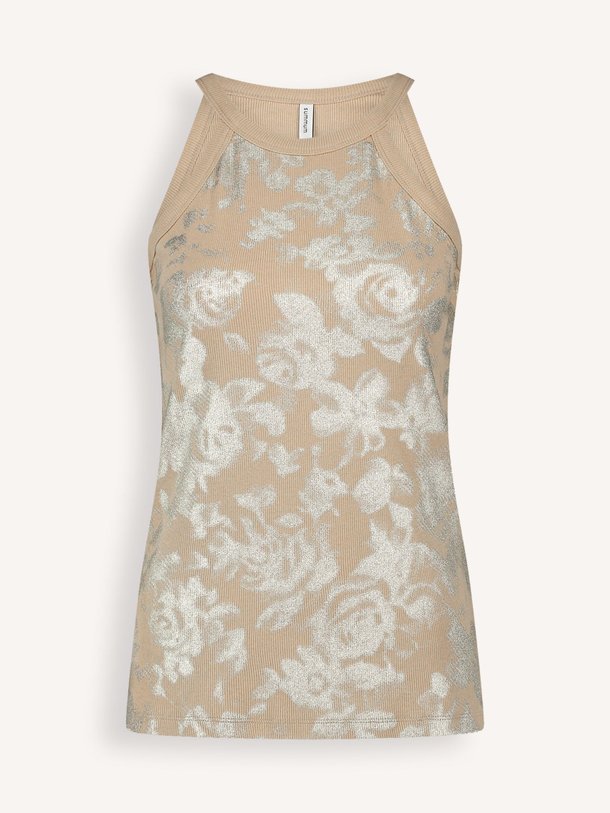 Ontdek de Katoenmix rib tanktop met print van Summum in de kleur zand bij Orangebag. Op werkdagen voor 21:45 besteld, morgen in huis.