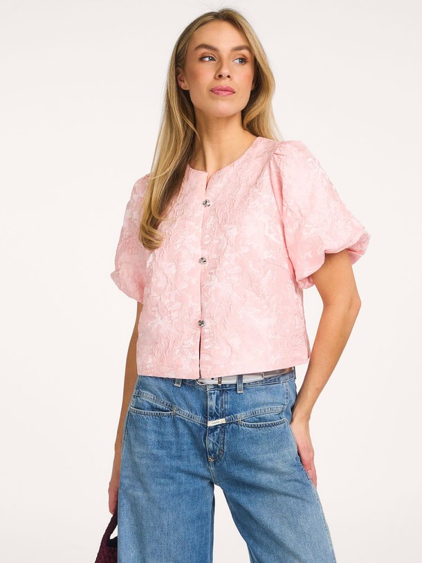 Ontdek de Aisa geweven blouse met dessin van Neo Noir in de kleur Lichtroze bij Orangebag. Op werkdagen voor 21:45 besteld, morgen in huis.