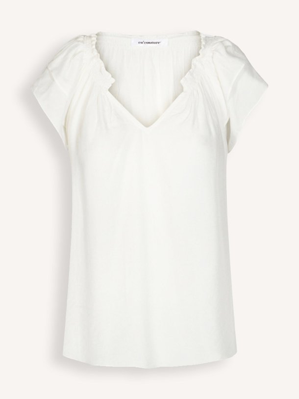 Ontdek de Sunrise viscosemix top van Co'Couture in de kleur off-white bij Orangebag. Op werkdagen voor 21:45 besteld, morgen in huis.