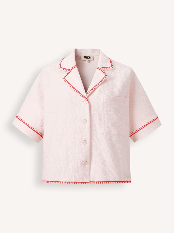 Ontdek de Isalya katoenen blouse van Frnch in de kleur Lichtroze bij Orangebag. Op werkdagen voor 21:45 besteld, morgen in huis.