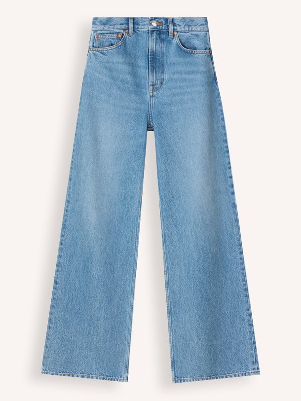 Ontdek de Rebecca high waist wide leg non-stretch jeans van Samsoe Samsoe in de kleur lichtblauw bij Orangebag. Op werkdagen voor 21:45 besteld, morgen in huis.
