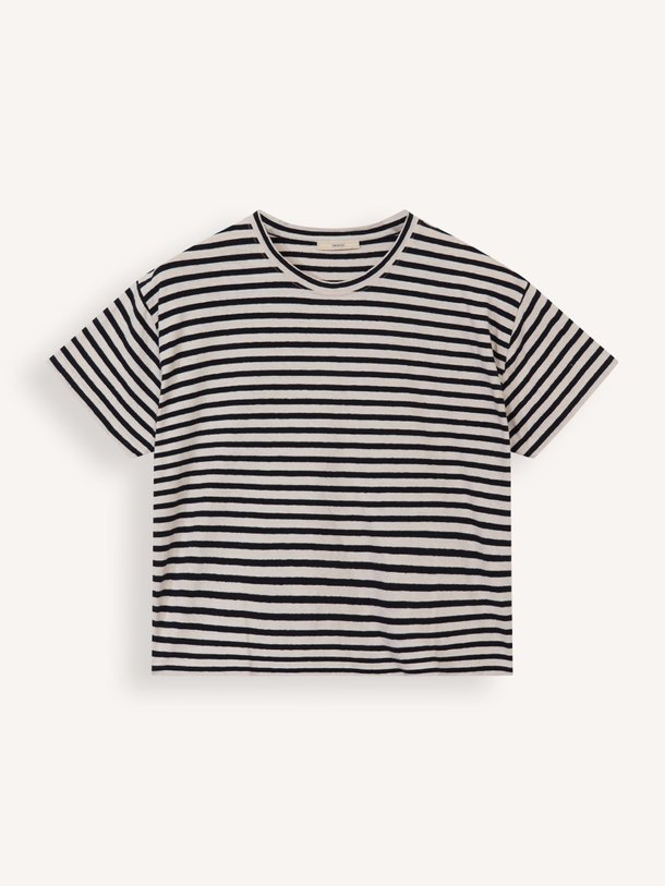 Ontdek de Tooli katoen/linnenmix gestreept T-shirt van Sessun in de kleur zand bij Orangebag. Op werkdagen voor 21:45 besteld, morgen in huis.