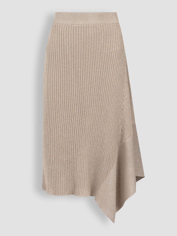 Ontdek de Wave viscosemix rib rok met lurex van Alchemist in de kleur champagne bij Orangebag. Op werkdagen voor 21:45 besteld, morgen in huis.
