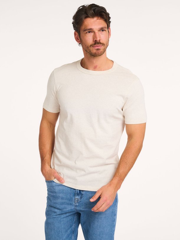 Ontdek de Katoenen gemêleerd T-shirt van Profuomo in de kleur beige bij Orangebag. Op werkdagen voor 21:45 besteld, morgen in huis.