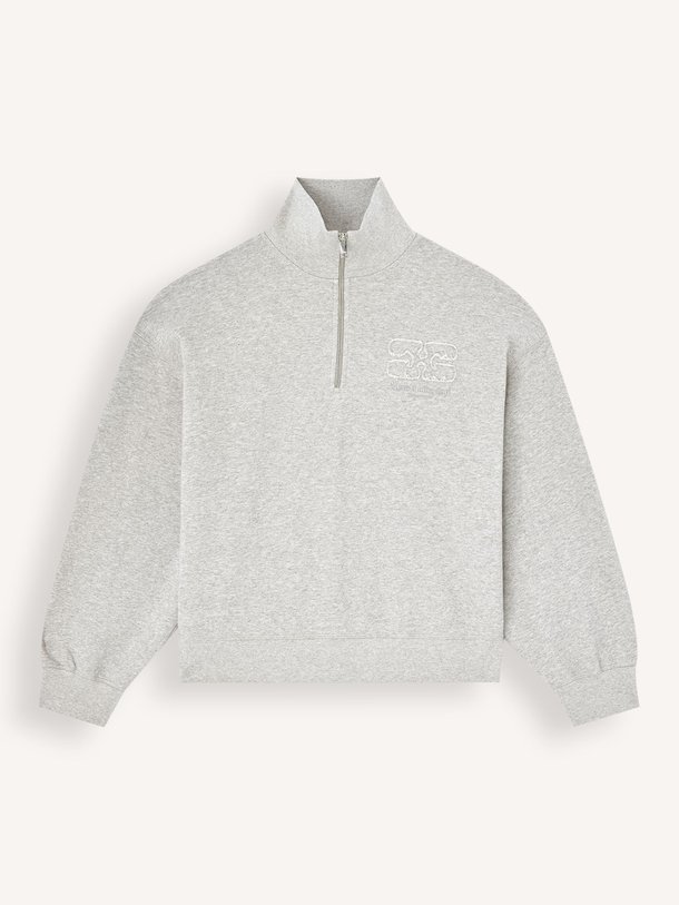 Ontdek de Organic cotton sweater met logo van Ganni in de kleur Grijs bij Orangebag. Op werkdagen voor 21:45 besteld, morgen in huis.