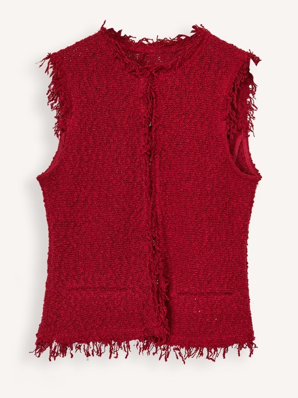 Ontdek de Shanny katoenmix tweed gilet van Iro in de kleur Donkerrood bij Orangebag. Op werkdagen voor 21:45 besteld, morgen in huis.