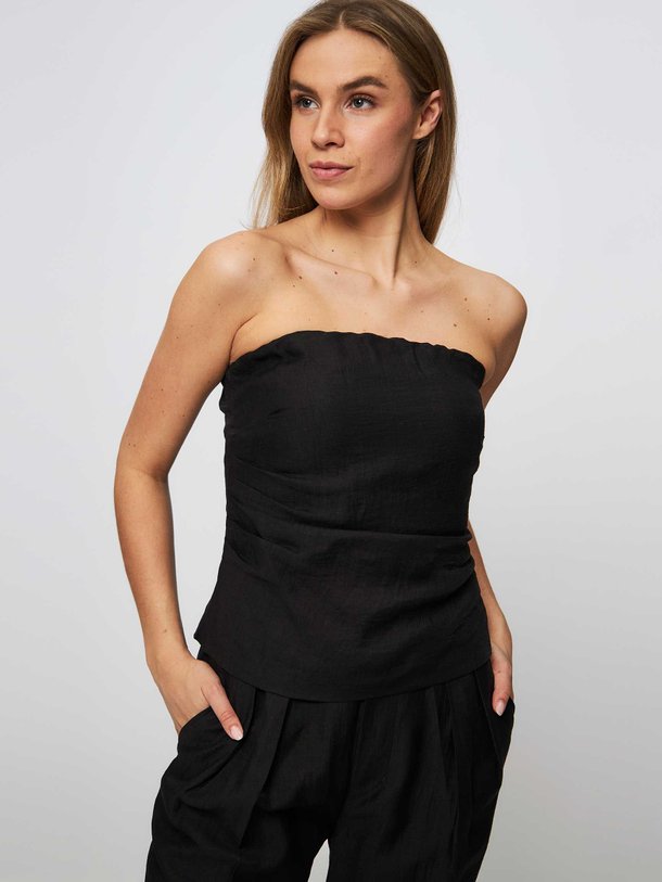 Ontdek de Kate linnenmix strapless top van Graumann in de kleur zwart bij Orangebag. Op werkdagen voor 21:45 besteld, morgen in huis.