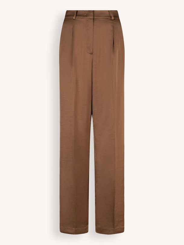 Ontdek de Jules geweven satijnlook wide leg broek van Dante 6 in de kleur Bruin bij Orangebag. Op werkdagen voor 21:45 besteld, morgen in huis.