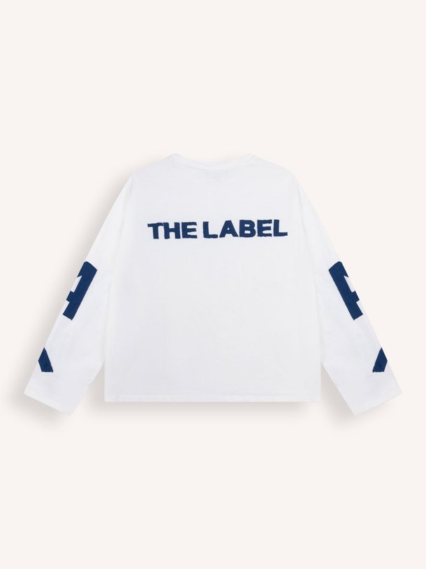 Ontdek de Katoenen logo longsleeve van Alix The Label in de kleur Off-white bij Orangebag. Op werkdagen voor 21:45 besteld, morgen in huis.