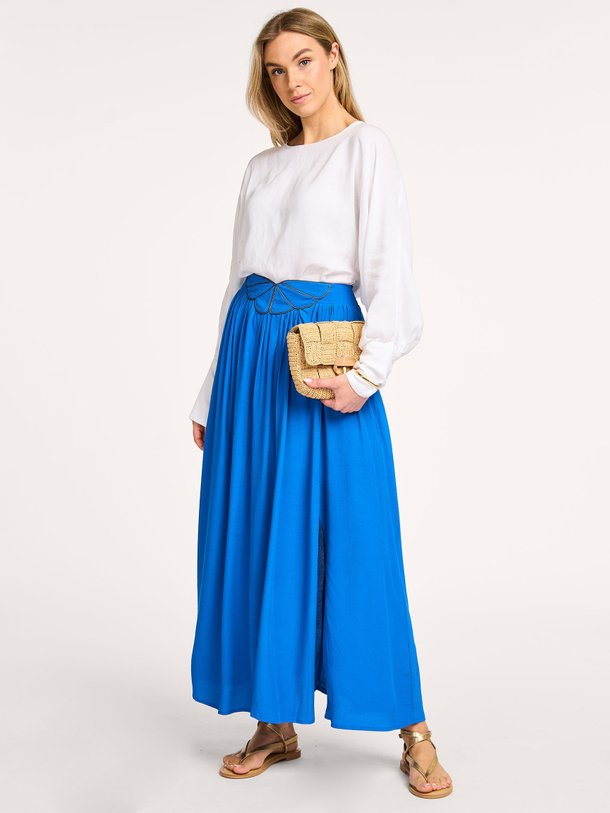 Ontdek de Fakra viscose rok van Louizon in de kleur blauw bij Orangebag. Op werkdagen voor 21:45 besteld, morgen in huis.