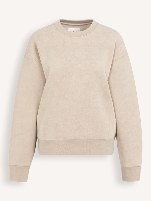 Ontdek de Katoenmix sweater van Yaya in de kleur Beige bij Orangebag. Op werkdagen voor 21:45 besteld, morgen in huis.