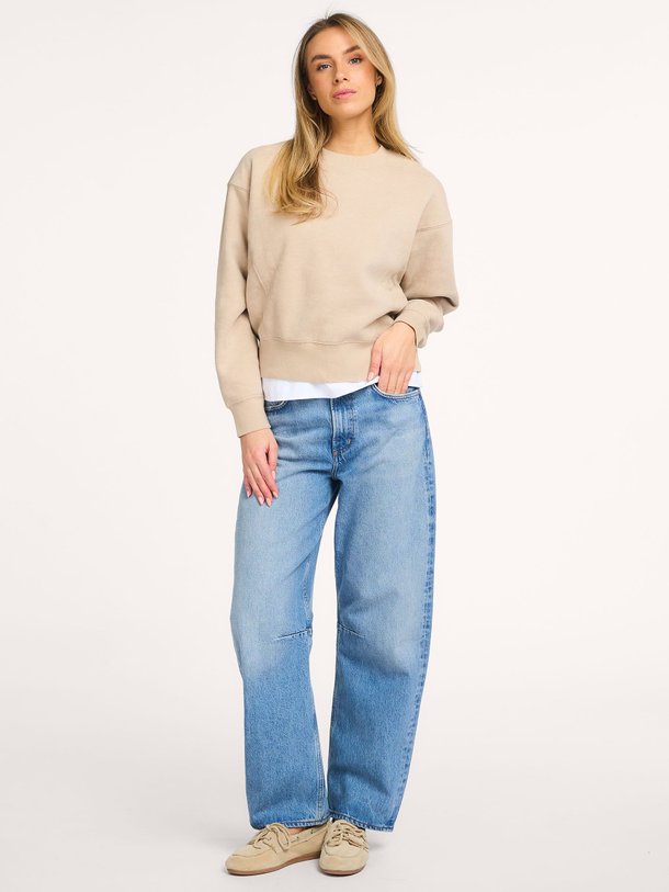 Ontdek de Katoenmix sweater van Yaya in de kleur Beige bij Orangebag. Op werkdagen voor 21:45 besteld, morgen in huis.