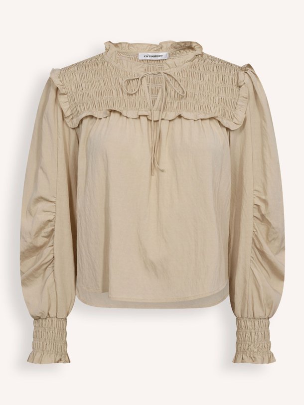 Ontdek de Viva viscosemix top van Co'Couture in de kleur zand bij Orangebag. Op werkdagen voor 21:45 besteld, morgen in huis.