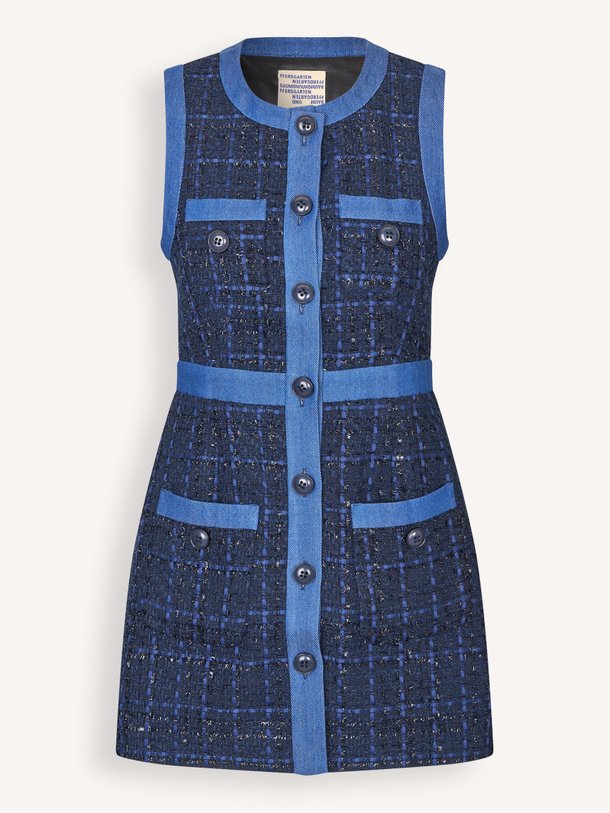 Ontdek de Abeer wolmix tweed jurk met lurex van Baum und Pferdgarten in de kleur blauw bij Orangebag. Op werkdagen voor 21:45 besteld, morgen in huis.