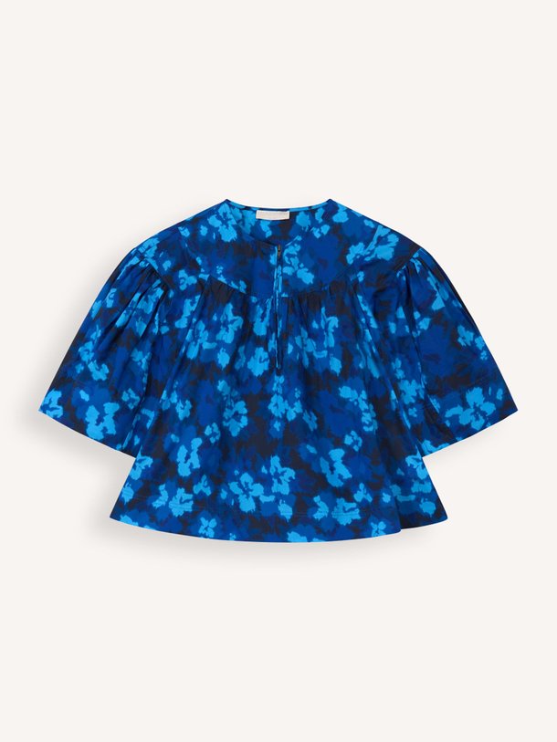 Ontdek de Luz katoenen top met print van Ulla Johnson in de kleur blauw bij Orangebag. Op werkdagen voor 21:45 besteld, morgen in huis.