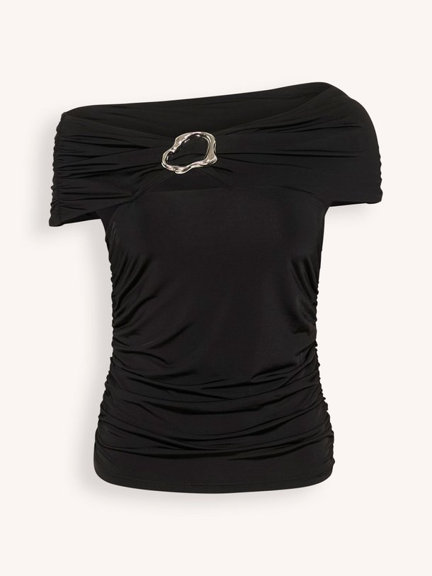 Ontdek de Laily viscosemix off shoulder top van Gestuz in de kleur Zwart bij Orangebag. Op werkdagen voor 21:45 besteld, morgen in huis.