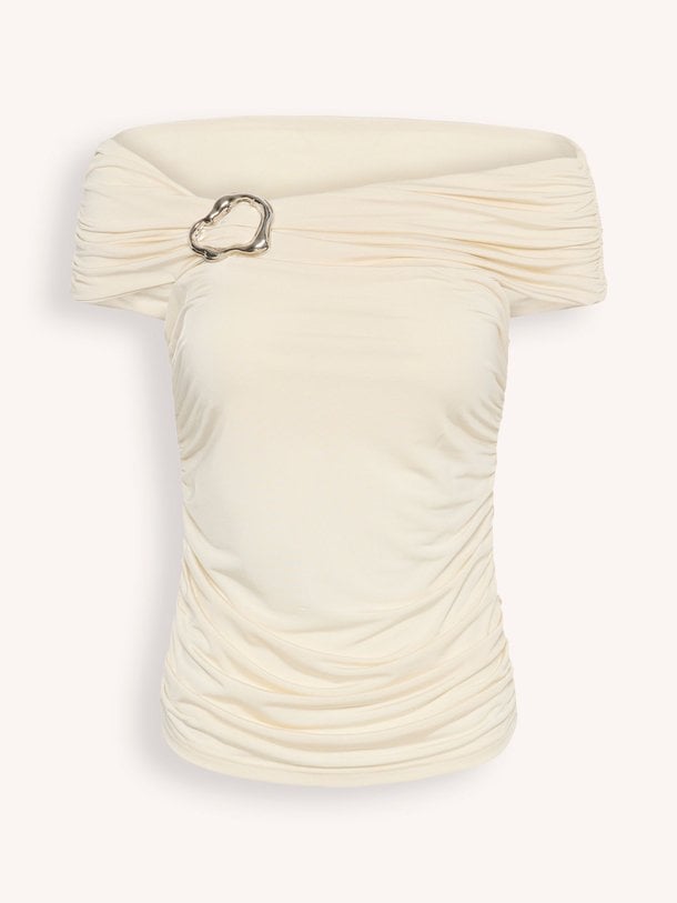 Ontdek de Laily viscosemix off shoulder top van Gestuz in de kleur Off-white bij Orangebag. Op werkdagen voor 21:45 besteld, morgen in huis.