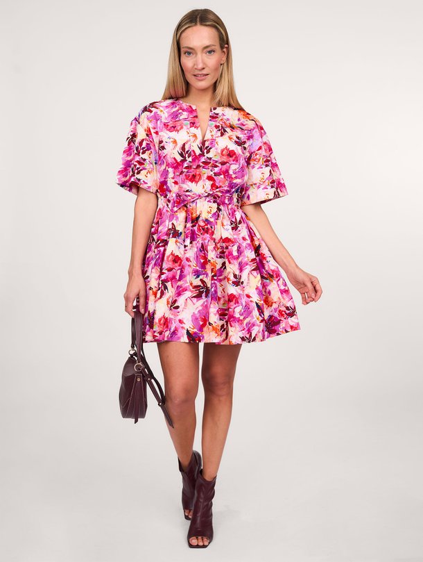 Ontdek de Nadira katoenen jurk met print van Ulla Johnson in de kleur roze bij Orangebag. Op werkdagen voor 21:45 besteld, morgen in huis.