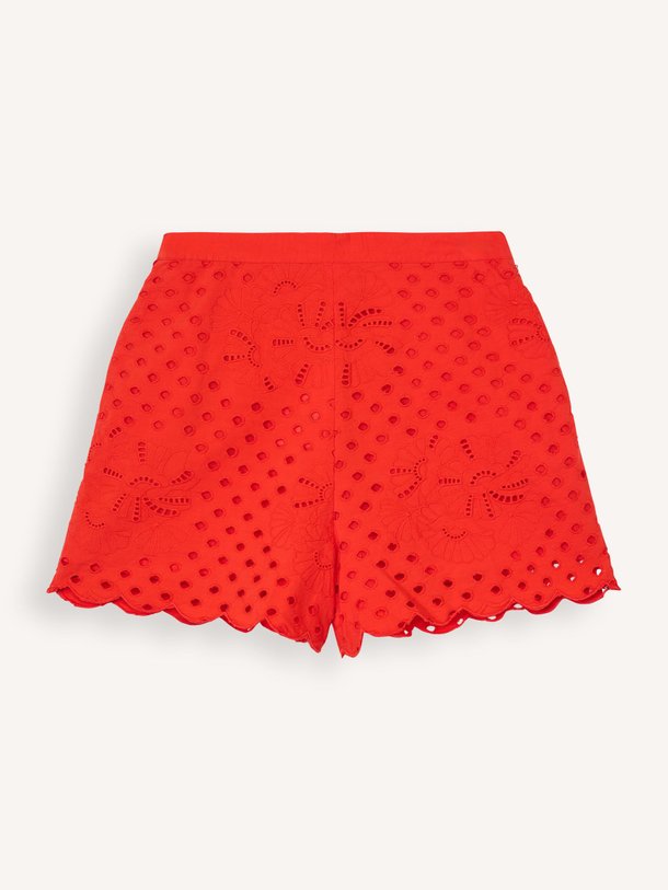 Ontdek de Nido katoenen broderie short van Louizon in de kleur oranje bij Orangebag. Op werkdagen voor 21:45 besteld, morgen in huis.