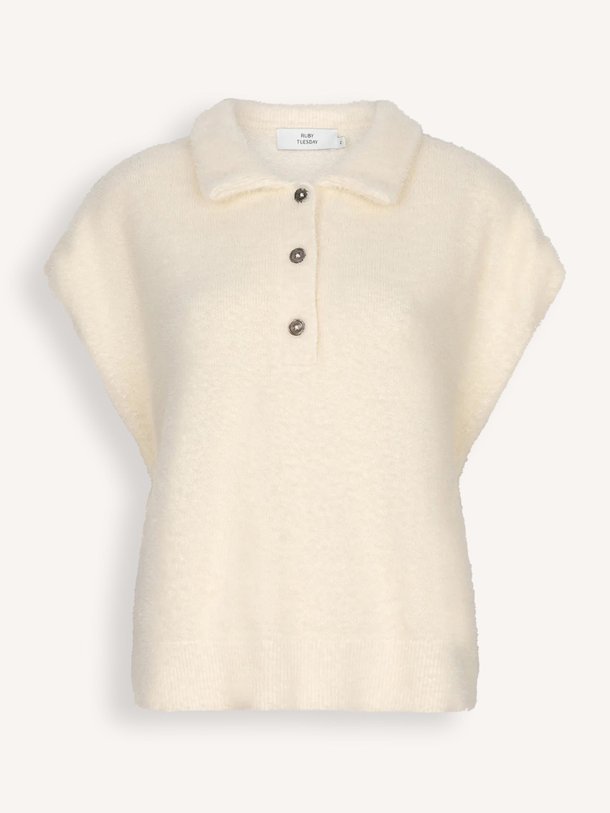 Ontdek de Varee wolmix polo top van Ruby Tuesday in de kleur Off-white bij Orangebag. Op werkdagen voor 21:45 besteld, morgen in huis.