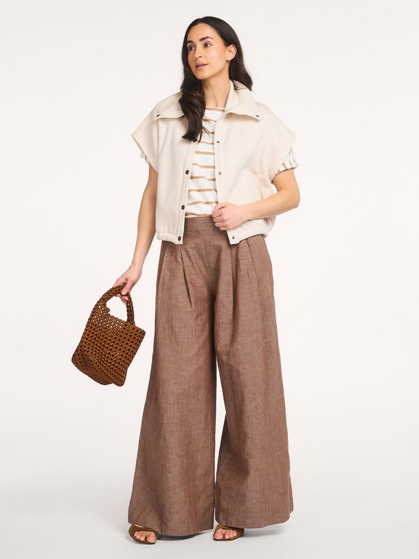 Ontdek de Sef katoen/linnenmix broek van By-Bar in de kleur Bruin bij Orangebag. Op werkdagen voor 21:45 besteld, morgen in huis.