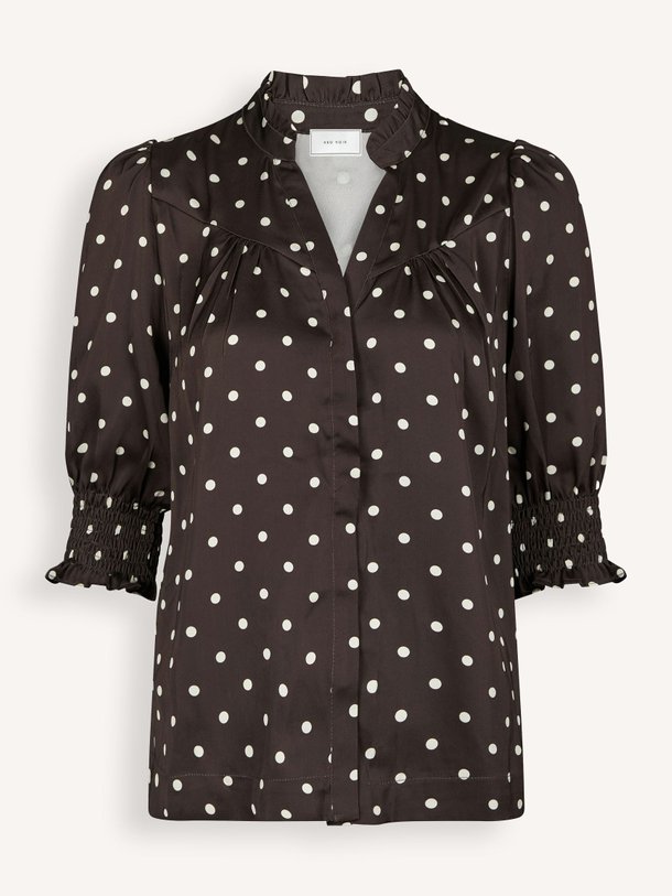 Ontdek de Diana geweven blouse van Neo Noir in de kleur Donkerbruin bij Orangebag. Op werkdagen voor 21:45 besteld, morgen in huis.