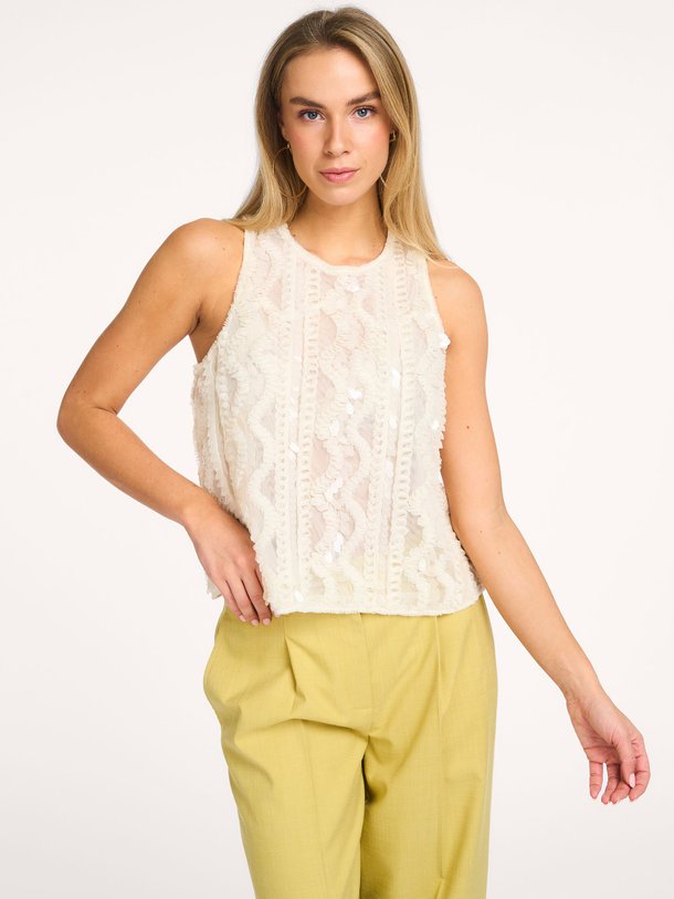 Ontdek de Noi geweven tanktop van Dante 6 in de kleur Off-white bij Orangebag. Op werkdagen voor 21:45 besteld, morgen in huis.