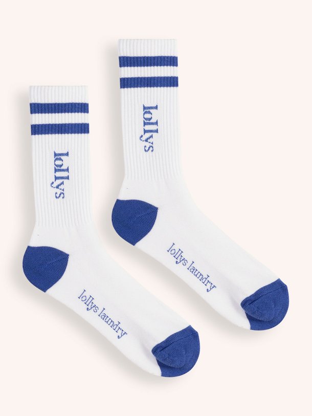 Ontdek de Hill katoenmix logo sokken van Lollys Laundry in de kleur blauw bij Orangebag. Op werkdagen voor 21:45 besteld, morgen in huis.