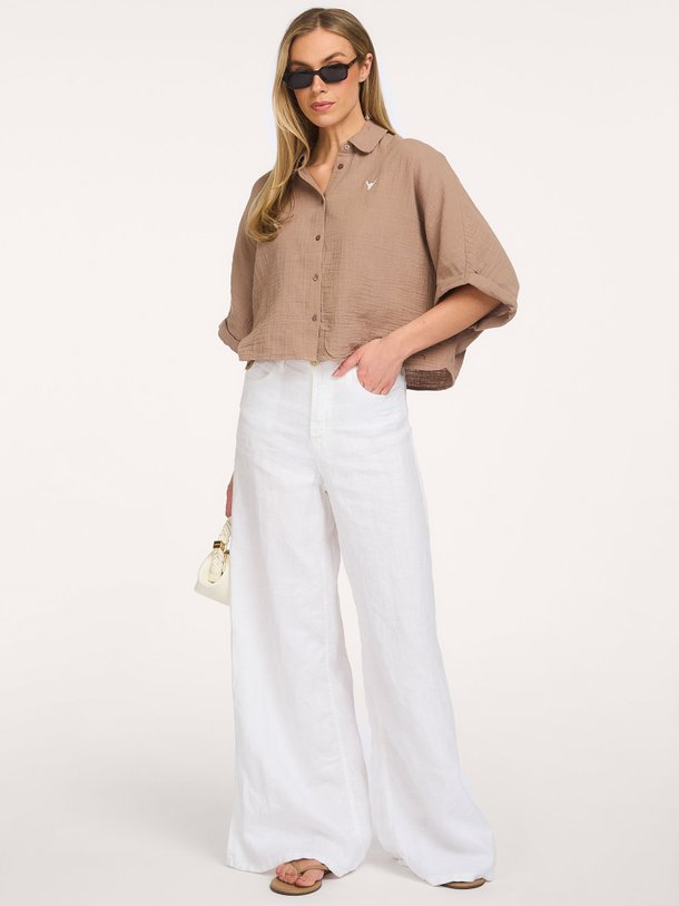 Ontdek de ladies woven oversized crinkle blouse van Alix The Label bij Orangebag. Op werkdagen voor 21:45 besteld, morgen in huis.