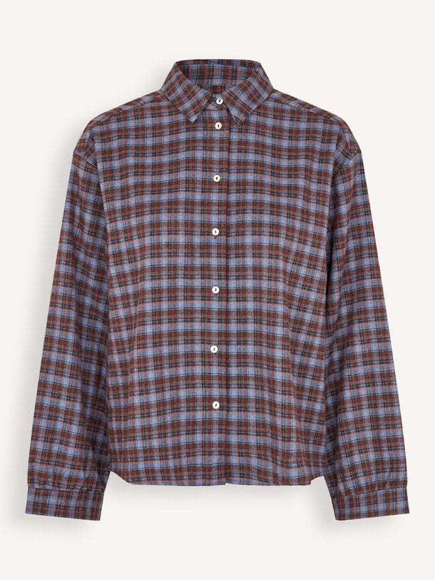 Ontdek de Siv viscosemix geruite blouse van Lollys Laundry in de kleur Paars bij Orangebag. Op werkdagen voor 21:45 besteld, morgen in huis.
