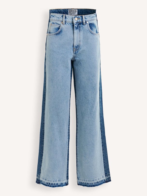 Ontdek de Hail high waist wide leg non-stretch jeans van Essentiel Antwerp in de kleur blauw bij Orangebag. Op werkdagen voor 21:45 besteld, morgen in huis.